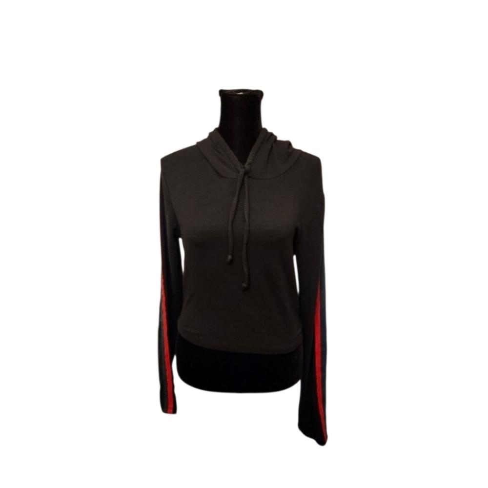 Revamped Women's Black Hoodie Top